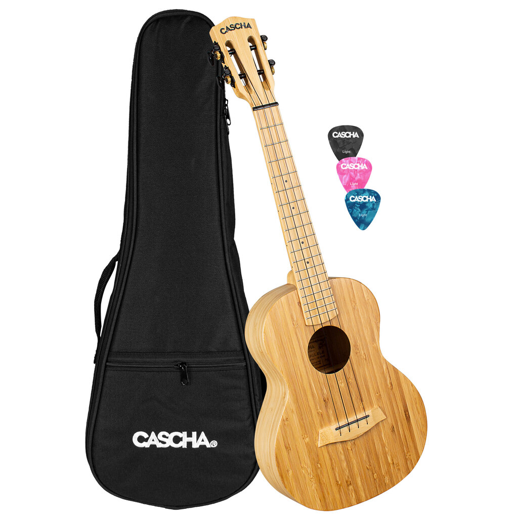 Tenora ukulele Cascha Bamboo Natural HH 2314 cena un informācija | Ģitāras | 220.lv