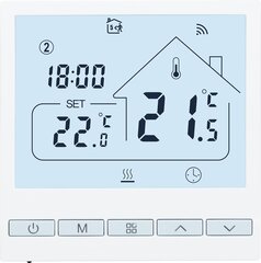 Beok Tuya умный настенный термостат Wi-FiAlexa, Google TOL47WIFI-WPB цена и информация | Нагревательные коврики для пола и зеркал | 220.lv