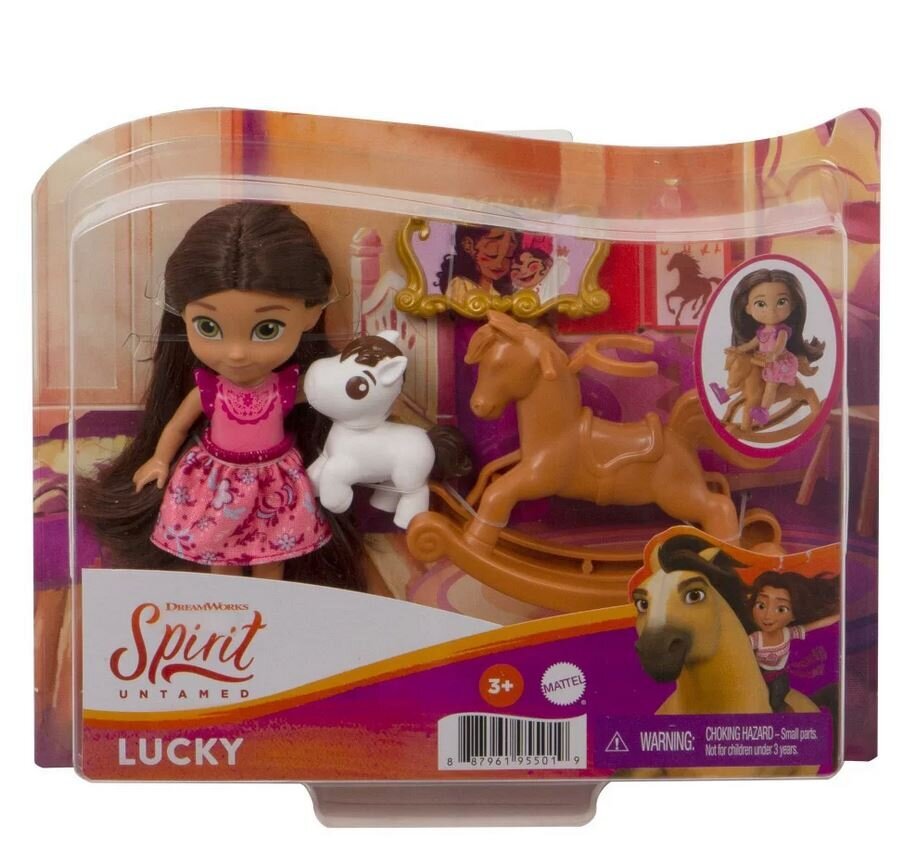 Leļļu komplekts Mattel Spirit Mustang Lucky GXF11 cena un informācija | Rotaļlietas meitenēm | 220.lv