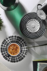 Kutahya Porselen kafijas krūžu komplekts ar šķīvīšiem, 4 daļas cena un informācija | Glāzes, krūzes, karafes | 220.lv