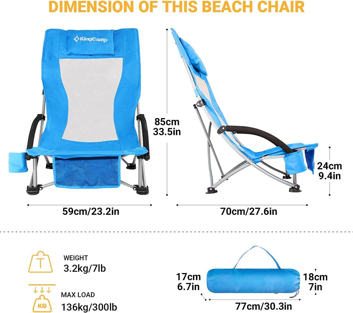 Kempinga krēsls KingCamp, zems cena un informācija |  Tūrisma mēbeles | 220.lv