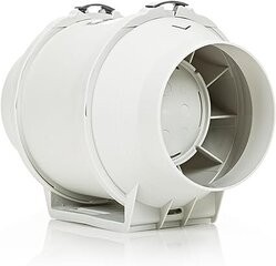 Caurules ventilators 100 mm Sterr, IP44, balts cena un informācija | Piederumi gaisa regulēšanas iekārtām | 220.lv
