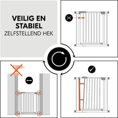 Защитные ворота Hauck Clear Step 2, 75 - 80 см, черный цвет цена и информация | Товары для безопасности детей дома | 220.lv
