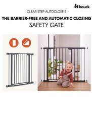 Защитные ворота Hauck Clear Step Autoclose 2, 75 - 80 см, серый цвет цена и информация | Товары для безопасности детей дома | 220.lv