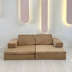 Dīvāns-gulta Atelier Del Sofa Puzzle, brūna cena un informācija | Dīvāni | 220.lv