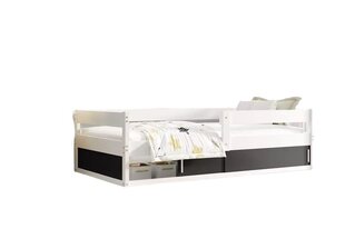 Bērnu gulta ar matraci Capone, 160x80cm, balta/melna cena un informācija | Bērnu gultas | 220.lv