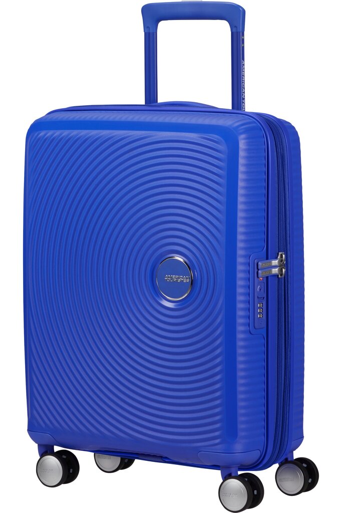 American Tourister rokas bagāža Soundbox Spinner 55 cm, Zils cena un informācija | Koferi, ceļojumu somas | 220.lv