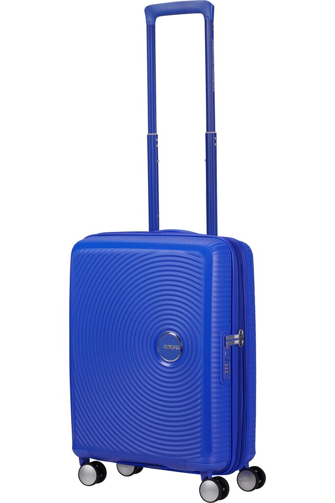 American Tourister rokas bagāža Soundbox Spinner 55 cm, Zils cena un informācija | Koferi, ceļojumu somas | 220.lv