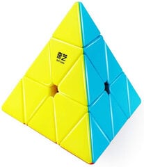 Prāta mežģis Rubika kuba piramīda Pyraminx, bez uzlīmēm cena un informācija | Galda spēles | 220.lv
