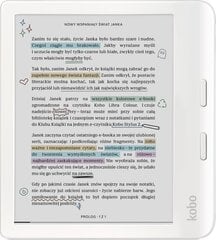 Rakuten Kobo Libra Colour White (N428-KU-WH-K-CK) cena un informācija | E-grāmatu lasītāji | 220.lv