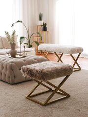 Pouffe Capraz Pelush - Gold, Brown цена и информация | Кресла-мешки и пуфы | 220.lv