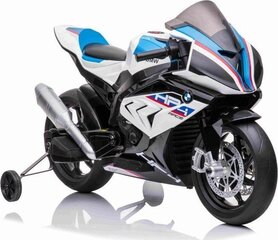 Vienvietīgs bērnu elektriskais motocikls BMW HP4 JT5001, balts cena un informācija | Bērnu elektroauto | 220.lv