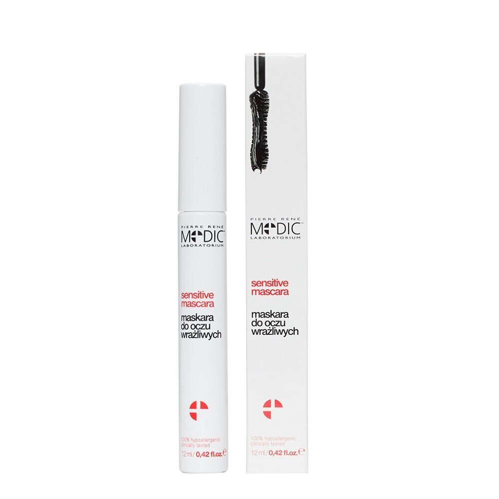 Skropstu tuša Pierre Rene Medic Sensitive Mascara, 12 ml цена и информация | Acu ēnas, skropstu tušas, zīmuļi, serumi | 220.lv