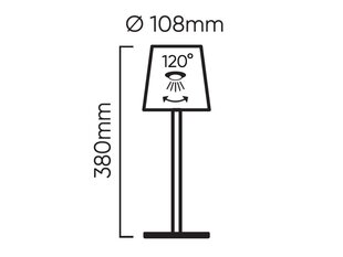 LED line Lite uzlādējama galda lampa Taza cena un informācija | Galda lampas | 220.lv