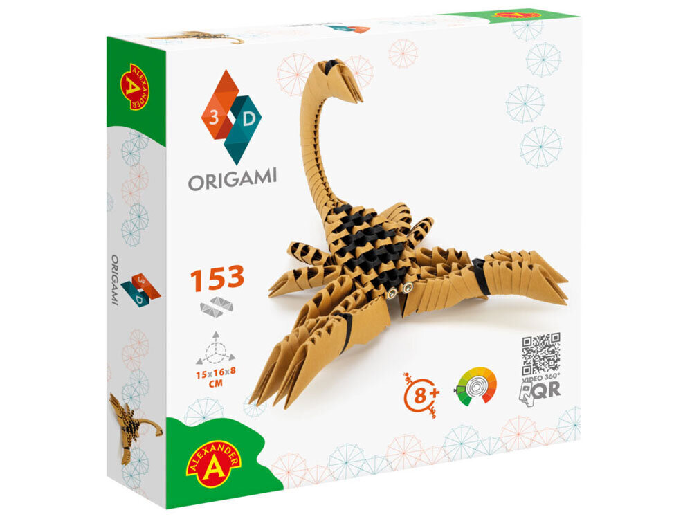 Radošais komplekts Alexander 3D Origami Skorpions cena un informācija | Attīstošās rotaļlietas | 220.lv