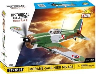 Konstruktors Cobi HC Otrā pasaules kara Morane-Saulnier MS.406 5724, 317 d. cena un informācija | Konstruktori | 220.lv