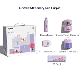 Elektrisko kancelejas piederumu komplekts Candy Purple cena un informācija | Kancelejas preces | 220.lv