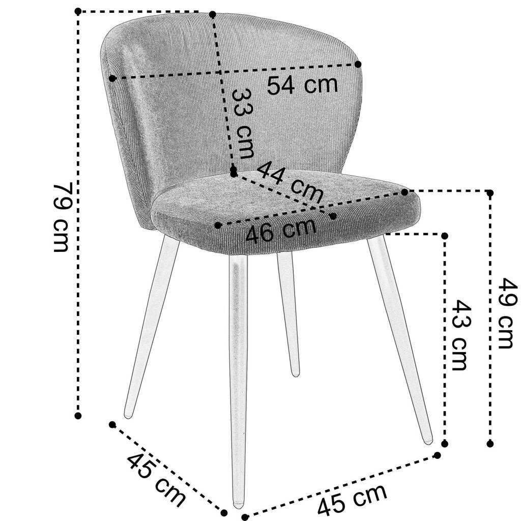 Krēsls - Krosby, brūns cena un informācija | Virtuves un ēdamistabas krēsli | 220.lv