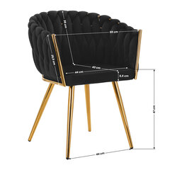 стул 4rico, черный цена и информация | Мебель для салонов красоты | 220.lv