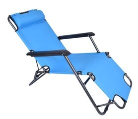 Leon sauļošanās krēsls, zils cena un informācija | Sauļošanās krēsli | 220.lv