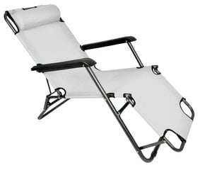 Leon sauļošanās krēsls, pelēks cena un informācija | Sauļošanās krēsli | 220.lv
