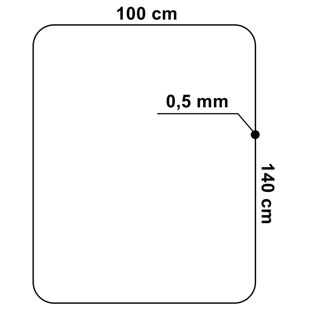 Aizsargpaklājiņš zem sēdekļa , 100x140 cm - 0,5 mm cena un informācija | Biroja krēsli | 220.lv