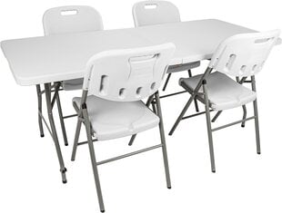 складной стул, белый цена и информация | скамейка со столиком | 220.lv