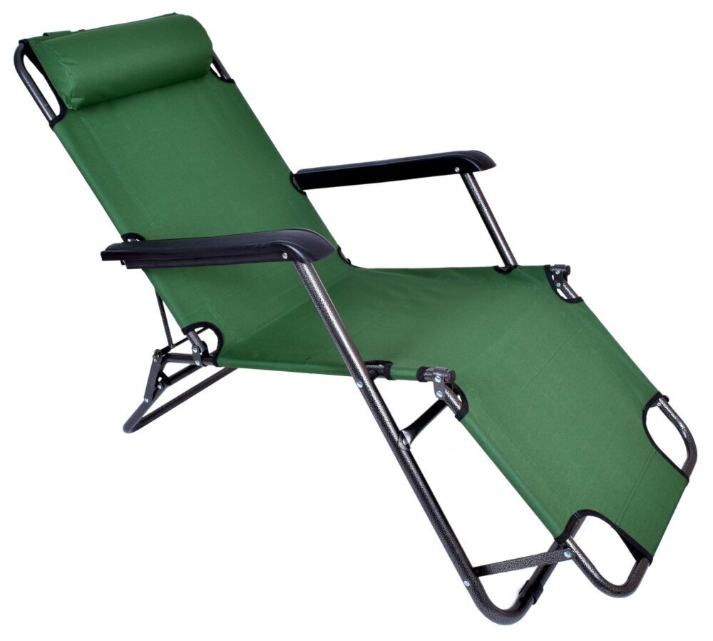 Sauļošanās krēsls, zaļš cena un informācija | Sauļošanās krēsli | 220.lv