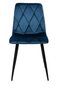 mīkstināts samta krēsls - madison, tumši zils цена и информация | Virtuves un ēdamistabas krēsli | 220.lv