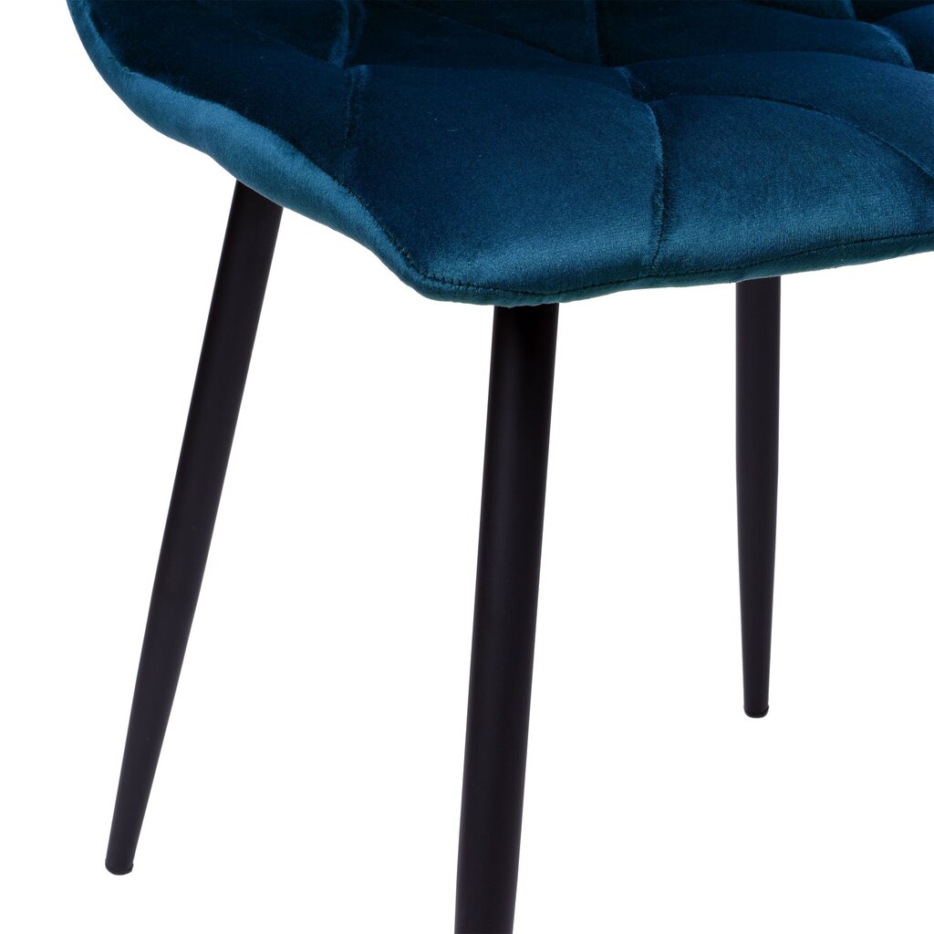 mīkstināts samta krēsls - madison, tumši zils cena un informācija | Virtuves un ēdamistabas krēsli | 220.lv