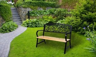 садовая скамейка из стали и чугуна цена и информация | Скамейки | 220.lv