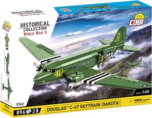 Konstruktors Cobi Otrā pasaules kara Douglas C-47 Skytrain Dakota 5743, 896 d. cena un informācija | Konstruktori | 220.lv