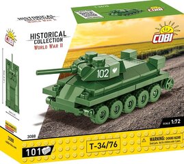 Konstruktors Cobi HC Otrā pasaules kara tanks T-34/76 3088, 101 d. cena un informācija | Konstruktori | 220.lv