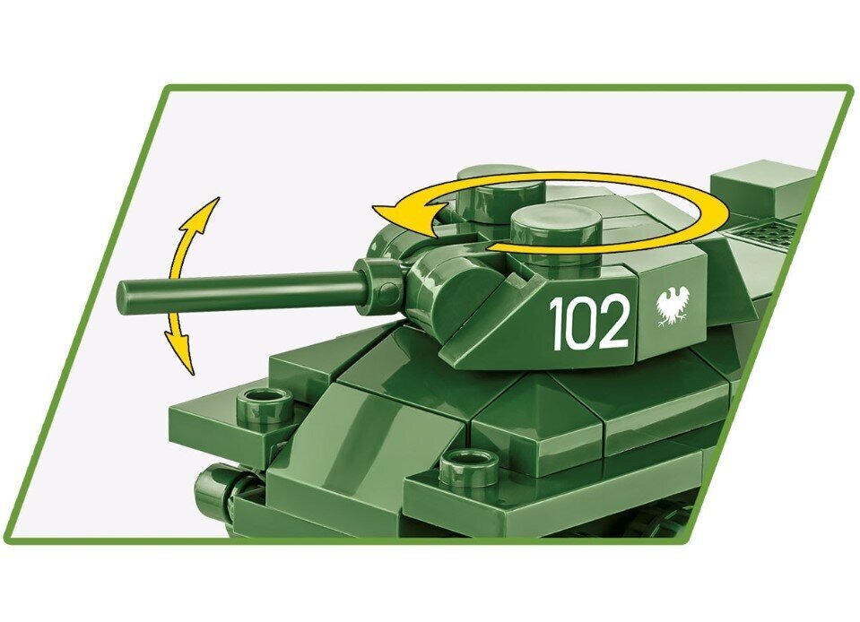 Konstruktors Cobi HC Otrā pasaules kara tanks T-34/76 3088, 101 d. cena un informācija | Konstruktori | 220.lv