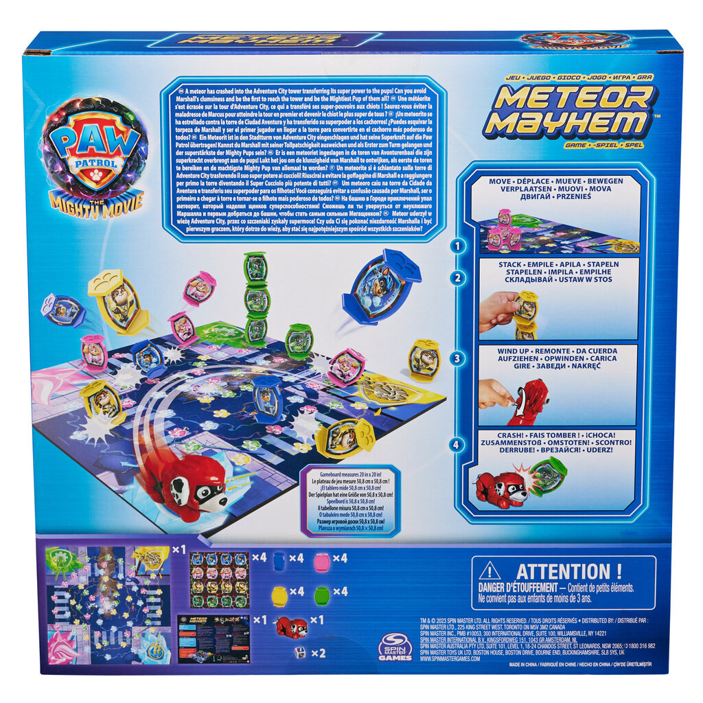 Sociālā galda spēle Paw Patrol The Mighty Movie Meteor Mayhem cena un informācija | Galda spēles | 220.lv