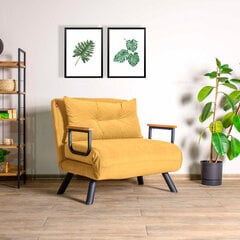 1 sėdynės sofa-lova Sando Single - Mustard цена и информация | Кресла в гостиную | 220.lv