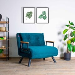 1 sėdynės sofa-lova Sando Single - Petrol Green цена и информация | Кресла для отдыха | 220.lv