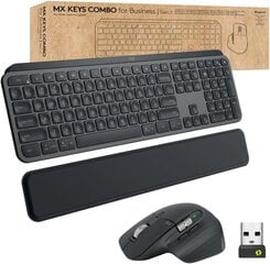 Logitech MX Keys Combo Gen 2 Graphite 920-010933 cena un informācija | Klaviatūras | 220.lv