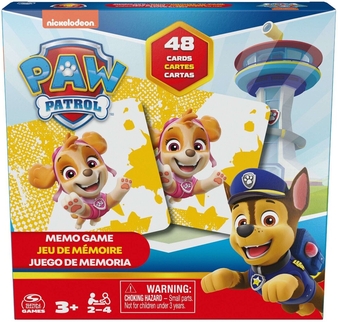 Atmiņas spēle Spin Paw Patrol Memory 6066852 cena un informācija | Galda spēles | 220.lv