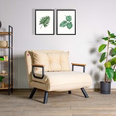 1 sėdynės sofa-lova Sando Single - Cream цена и информация | Кресла в гостиную | 220.lv