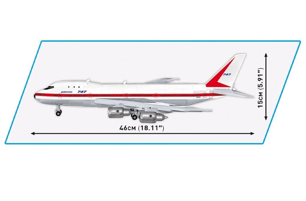 Konstruktors Cobi Boeing 747 Pirmais lidojums 1969. g 26609, 1051 d. цена и информация | Konstruktori | 220.lv