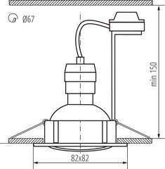 Iebūvējamā lampa Tribis II L C/M 23845 cena un informācija | Iebūvējamās lampas, LED paneļi | 220.lv