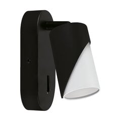 Настенный светильник ZEBRA WLL GU10 BLACK/WHITE цена и информация | Настенные светильники | 220.lv