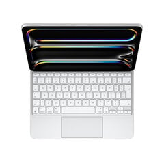 Magic Keyboard для iPad Pro 11‑дюймовый (M4) - Международный английский - Белый MWR03Z/A цена и информация | Чехлы для планшетов и электронных книг | 220.lv