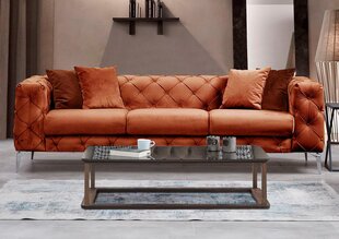Trīsvietīgs dīvāns Atelier Del Sofa Como, oranžs cena un informācija | Dīvāni | 220.lv