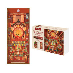 Miniatūras saliekamā māja ar LED apgaismojumu - Pagoda no Trīs karaļvalstīm cena un informācija | Puzles, 3D puzles | 220.lv