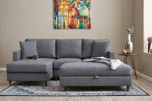 Kampinė sofa Eva Left - Grey цена и информация | Угловые диваны | 220.lv