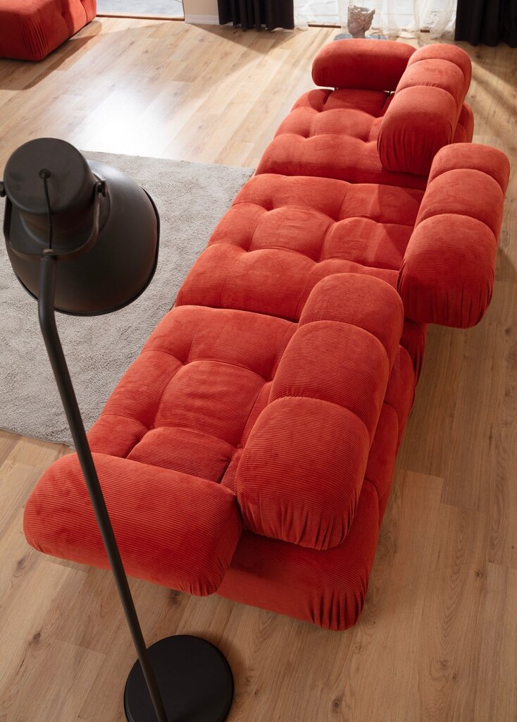 Trīsvietīgs dīvāns Atelier Del Sofa Doblo, sarkans cena un informācija | Dīvāni | 220.lv