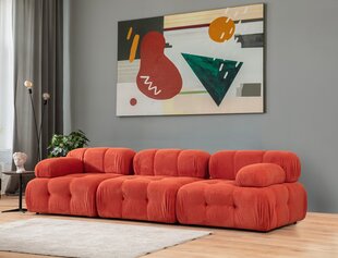 Trīsvietīgs dīvāns Atelier Del Sofa Doblo, sarkans cena un informācija | Dīvāni | 220.lv