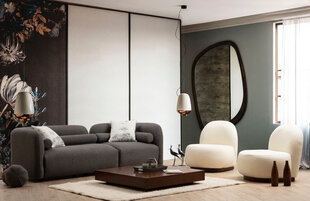 Dīvāns Asir Victoria Grey Bouclette, pelēks cena un informācija | Dīvāni | 220.lv